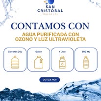 Agua purificada con ozono